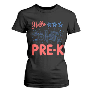 First Day of Pre-K Boys Girls Toddler Preschool Patriotic US T Shirt For Women TS14 Black Print Your Wear