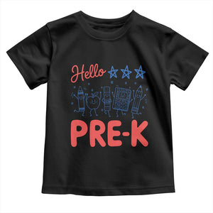 First Day of Pre-K Boys Girls Toddler Preschool Patriotic US Toddler T Shirt TS14 Black Print Your Wear