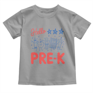 First Day of Pre-K Boys Girls Toddler Preschool Patriotic US Toddler T Shirt TS14 Sport Gray Print Your Wear