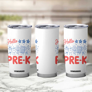 First Day of Pre-K Boys Girls Toddler Preschool Patriotic US Tumbler Cup TS14 Print Your Wear