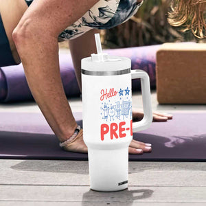 First Day of Pre-K Boys Girls Toddler Preschool Patriotic US Tumbler With Handle TS14 Print Your Wear