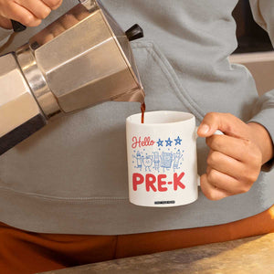 First Day of Pre-K Boys Girls Toddler Preschool Patriotic US Coffee Mug TS14 Print Your Wear