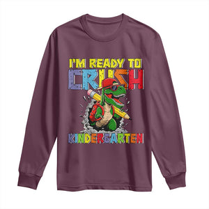 I'm Ready to Crush Pre-K Back to School T-Rex Dinosaur Long Sleeve Shirt