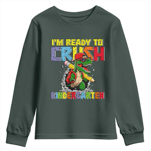 I'm Ready to Crush Pre-K Back to School T-Rex Dinosaur Youth Sweatshirt