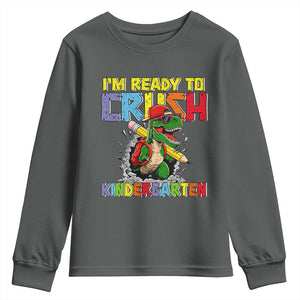 I'm Ready to Crush Pre-K Back to School T-Rex Dinosaur Youth Sweatshirt