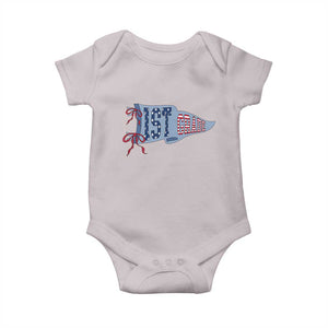1st Grade Teacher Pennant US Flag Back to School Baby Onesie