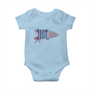 1st Grade Teacher Pennant US Flag Back to School Baby Onesie