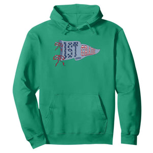 1st Grade Teacher Pennant US Flag Back to School Hoodie
