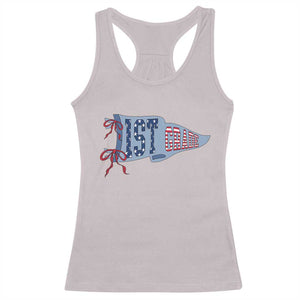 1st Grade Teacher Pennant US Flag Back to School Racerback Tank Top