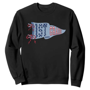 1st Grade Teacher Pennant US Flag Back to School Sweatshirt