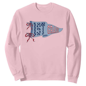 1st Grade Teacher Pennant US Flag Back to School Sweatshirt