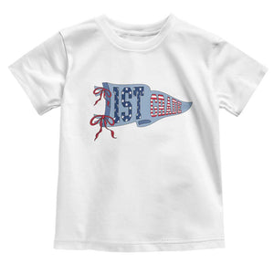 1st Grade Teacher Pennant US Flag Back to School Toddler T Shirt