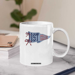 1st Grade Teacher Pennant US Flag Back to School Coffee Mug
