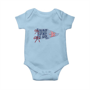 Pre-K Teacher Pennant US Flag Back to School Baby Onesie TS14 Light Blue Print Your Wear