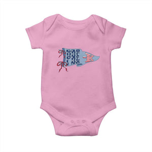 Pre-K Teacher Pennant US Flag Back to School Baby Onesie TS14 Light Pink Print Your Wear
