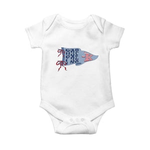Pre-K Teacher Pennant US Flag Back to School Baby Onesie TS14 White Print Your Wear