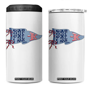 Pre-K Teacher Pennant US Flag Back to School 4 in 1 Can Cooler Tumbler TS14 One Size: 16 oz White Print Your Wear