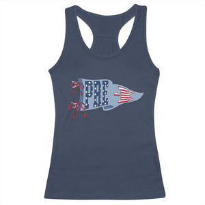 Pre-K Teacher Pennant US Flag Back to School Racerback Tank Top TS14 Navy Print Your Wear