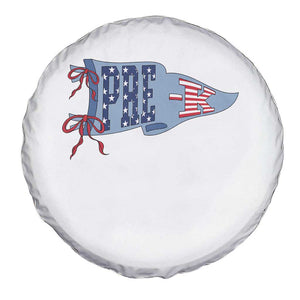 Pre-K Teacher Pennant US Flag Back to School Spare Tire Cover TS14 Print Your Wear