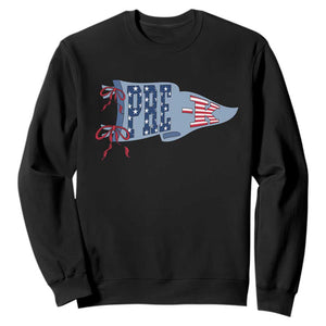 Pre-K Teacher Pennant US Flag Back to School Sweatshirt TS14 Black Print Your Wear