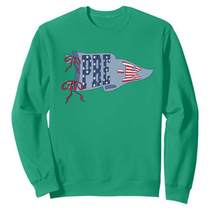 Pre-K Teacher Pennant US Flag Back to School Sweatshirt TS14 Irish Green Print Your Wear