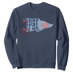 Pre-K Teacher Pennant US Flag Back to School Sweatshirt TS14 Navy Print Your Wear