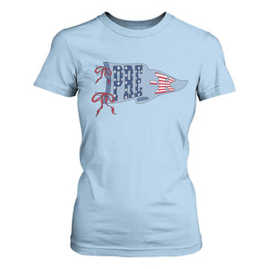 Pre-K Teacher Pennant US Flag Back to School T Shirt For Women TS14 Light Blue Print Your Wear
