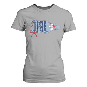 Pre-K Teacher Pennant US Flag Back to School T Shirt For Women TS14 Sport Gray Print Your Wear