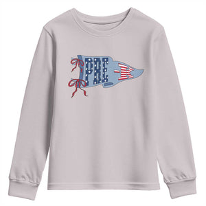 Pre-K Teacher Pennant US Flag Back to School Youth Sweatshirt TS14 Ice Gray Print Your Wear