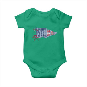 5th Grade Teacher Pennant US Flag Back to School Baby Onesie