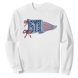 5th Grade Teacher Pennant US Flag Back to School Sweatshirt