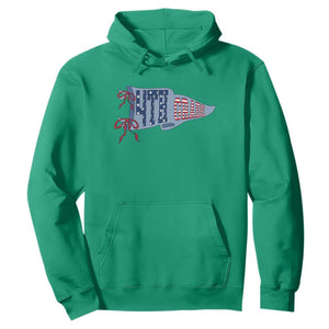 4th Grade Teacher Pennant US Flag Back to School Hoodie