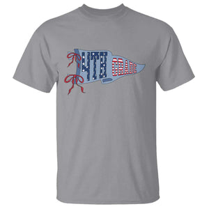 4th Grade Teacher Pennant US Flag Back to School T Shirt