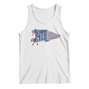 4th Grade Teacher Pennant US Flag Back to School Tank Top