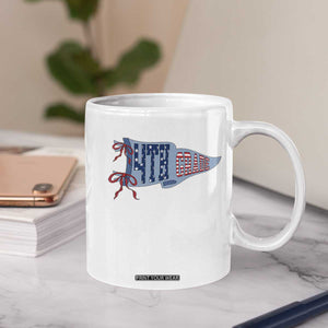 4th Grade Teacher Pennant US Flag Back to School Coffee Mug