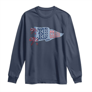 3rd Grade Teacher Pennant US Flag Back to School Long Sleeve Shirt