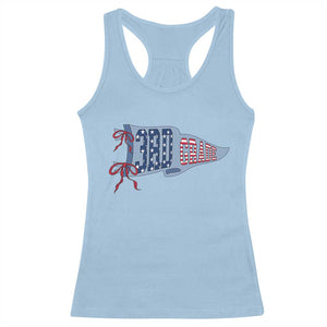 3rd Grade Teacher Pennant US Flag Back to School Racerback Tank Top