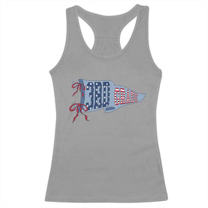 3rd Grade Teacher Pennant US Flag Back to School Racerback Tank Top