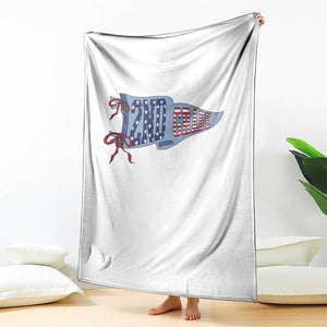 2nd Grade Teacher Pennant US Flag Back to School Throw Blanket