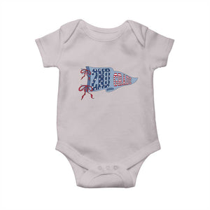 2nd Grade Teacher Pennant US Flag Back to School Baby Onesie