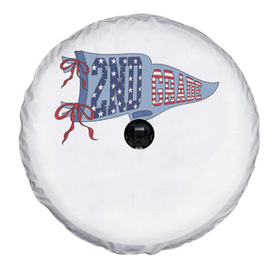2nd Grade Teacher Pennant US Flag Back to School Spare Tire Cover