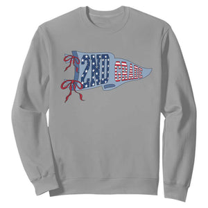2nd Grade Teacher Pennant US Flag Back to School Sweatshirt