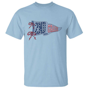 2nd Grade Teacher Pennant US Flag Back to School T Shirt