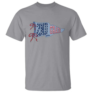 2nd Grade Teacher Pennant US Flag Back to School T Shirt