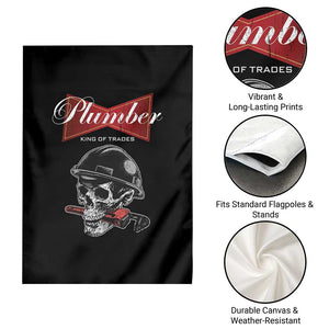 Plumber Plumbing Skull Garden Flag King Of Trades TS14 Print Your Wear