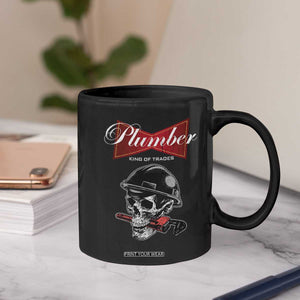 Plumber Plumbing Skull Coffee Mug King Of Trades TS14 Print Your Wear
