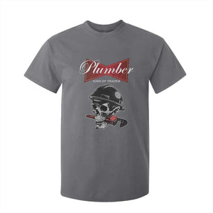 Plumber Plumbing Skull T Shirt For Kid King Of Trades TS14 Charcoal Print Your Wear