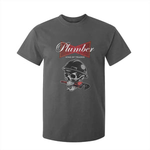 Plumber Plumbing Skull T Shirt For Kid King Of Trades TS14 Dark Heather Print Your Wear