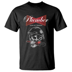 Plumber Plumbing Skull T Shirt King Of Trades TS14 Black Print Your Wear