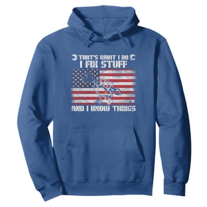 Patriotic Mechanic American Flag Car Repairman Hoodie TS14 Royal Blue Print Your Wear